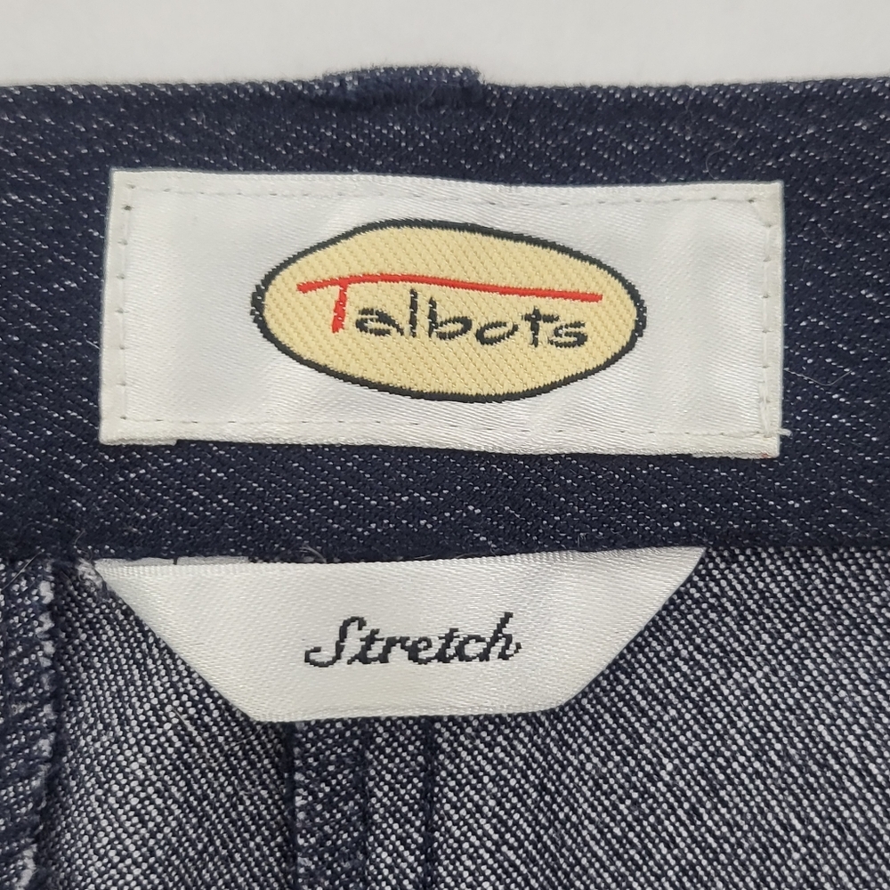 Talbots Stretch Pants Womens Size 16 Blue Pockets **Flaw** - Picture 2 of 11